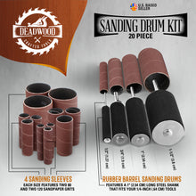 Load image into Gallery viewer, Sanding Drum Kit Rubber Sanding Drums and Spindle Sander Sleeves 20pc