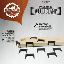 Load image into Gallery viewer, Wood Clamp 1.5” Inch Pinch Dog 10pc Set Woodworking Glue Up Pinch Dogs