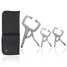 Load image into Gallery viewer, C Clamps for Woodworking Welding Clamps Locking Pliers Set 3-Piece