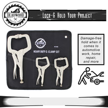 Load image into Gallery viewer, C Clamps for Woodworking Welding Clamps Locking Pliers Set 3-Piece
