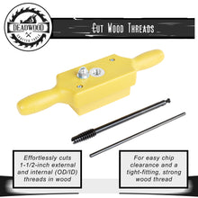 Load image into Gallery viewer, Plastic Jig Dowel Thread Tap Kit - 1/2in x 8TPI Threading Box and Tap