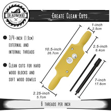 Load image into Gallery viewer, Plastic Jig Dowel Thread Tap Kit - 3/4in x 6TPI Threading Box and Tap