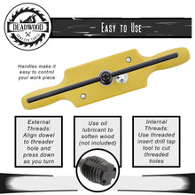 Load image into Gallery viewer, Plastic Jig Dowel Thread Tap Kit - 3/4in x 6TPI Threading Box and Tap