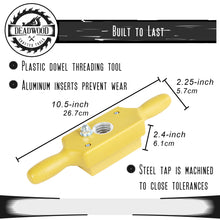 Load image into Gallery viewer, Plastic Jig Dowel Thread Tap Kit - 1in x 6TPI Threading Box and Tap