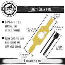 Load image into Gallery viewer, Plastic Jig Dowel Thread Tap Kit 1-1/4in x 6TPI Threading Box and Tap