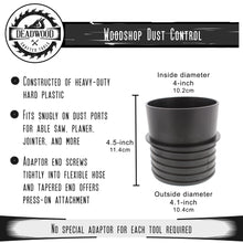 Load image into Gallery viewer, 4” Pipe Threaded Quick Connect Adaptor Hose Coupler Dust Collection