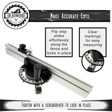 Load image into Gallery viewer, Table Saw Fence and Miter Gauge for Table Saw, 3/8” x 3/4” Inch Slots