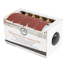 Load image into Gallery viewer, Sand Paper Variety Pack 5-Piece Aluminum Oxide Sandpaper & Dispenser