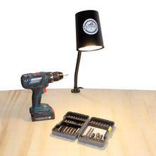 Load image into Gallery viewer, LED Architect Lamp - 100W Direct Mount Desk Lamp 18in Black Flex Arm