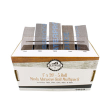 Load image into Gallery viewer, Mesh Sand Paper Variety Pack 5-Piece Mesh Sandpaper with Dispenser