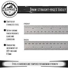 Load image into Gallery viewer, Machinist Ruler 6in Metric and SAE Stainless Steel Engineering Ruler