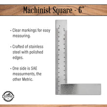 Load image into Gallery viewer, Engineer Square - Precision Square Steel Square Set 6 Inches