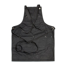 Load image into Gallery viewer, 16oz Waxed Canvas Woodworking Painting Apron w/ Tool Pockets in Black