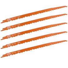Load image into Gallery viewer, 12in Tree Pruning Reciprocating Saw Blade Set 5pk Steel 5TPI Blades
