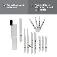 Load image into Gallery viewer, Reciprocating Saw Blades Set 12pc Reciprocal Pruning Rigid Blade Pack