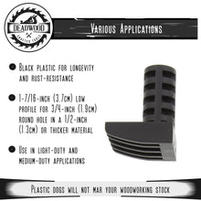 Load image into Gallery viewer, Woodworking Plastic Bench Dogs 4-Pack – Peg Stops for 3/4" Inch Holes