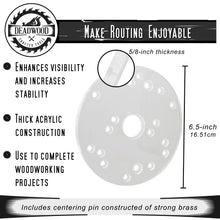 Load image into Gallery viewer, Universal Acrylic Router Table Base Plate Mount, 6.5” Inches