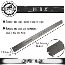 Load image into Gallery viewer, Centering Ruler 24” Inch Woodworking or Embroidery Center Finder