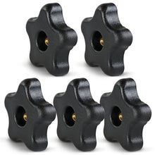 Load image into Gallery viewer, Star Knobs 5/16-18 Clamping Knob Threaded Knobs, T Knob, Jig Knobs 5pk
