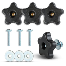 Load image into Gallery viewer, Star Knobs Kit 1/4”-20 Threaded Knob Bolt with Knob Jig Knobs 5-Pack
