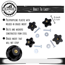 Load image into Gallery viewer, Star Knobs Kit 1/4”-20 Threaded Knob Bolt with Knob Jig Knobs 5-Pack
