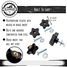 Load image into Gallery viewer, Star Knobs Kit 5/16”-18 Threaded Knob Bolt with Knob Jig Knobs 4-Pack
