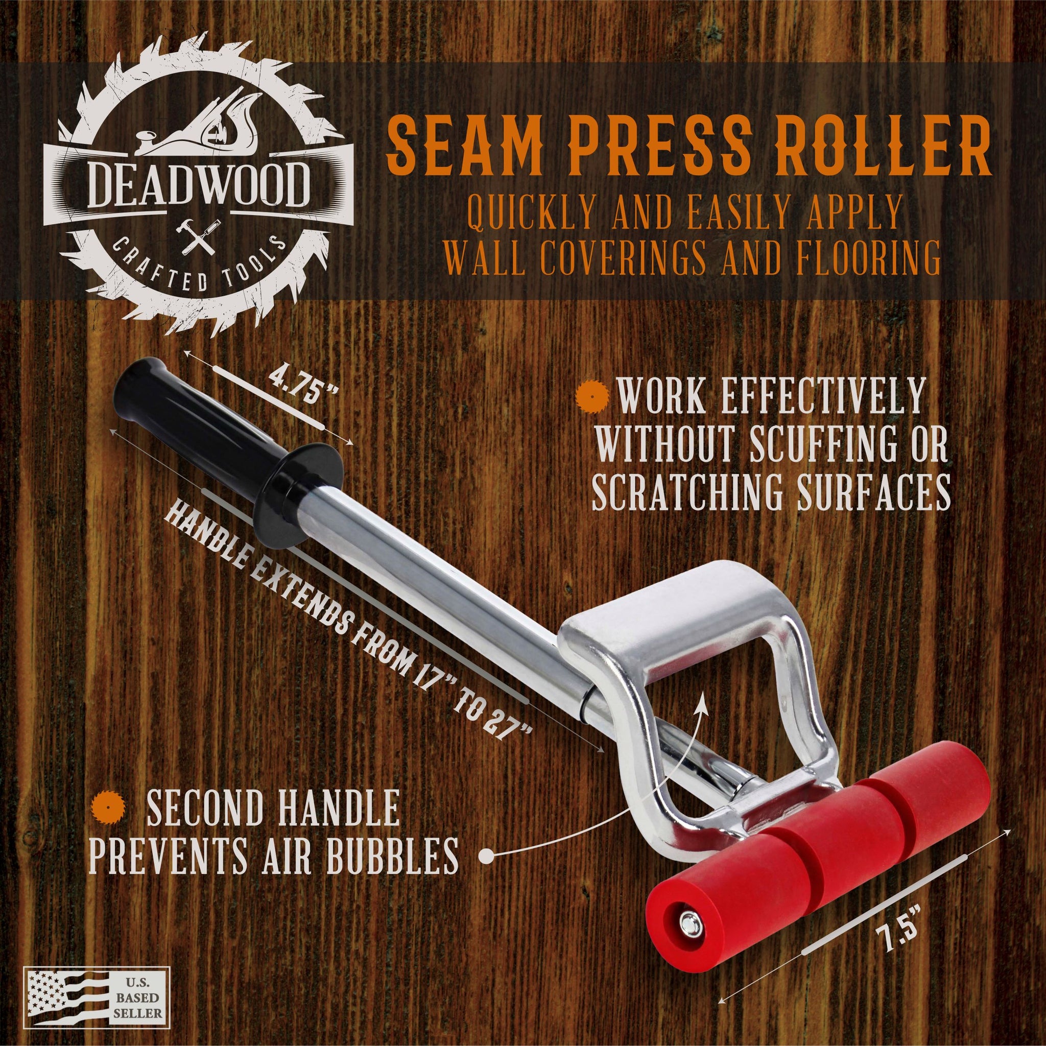 Flooring Seam Press Roller for Laminate, Vinyl, Carpet, Linoleum Floor –  DeadwoodCraftedTools