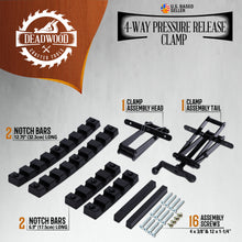 Load image into Gallery viewer, 4-Way Pressure Clamp Wood Clamping System Woodworking Set
