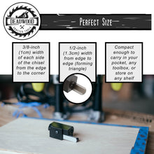 Load image into Gallery viewer, Wood Corner Chisel Squaring Tool for Square Hinge Recess and Mortise
