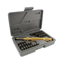Load image into Gallery viewer, Metal Stamping Tool Kit Stamps &amp; Punch Handle Emboss Engrave Stamp Set
