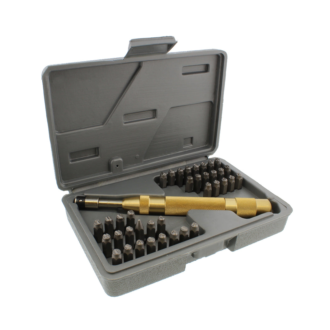 Metal Stamping Tool Kit Stamps & Punch Handle Emboss Engrave Stamp Set