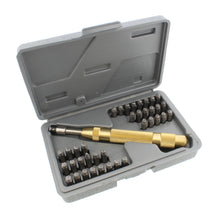 Load image into Gallery viewer, Metal Stamping Tool Kit Stamps &amp; Punch Handle Emboss Engrave Stamp Set
