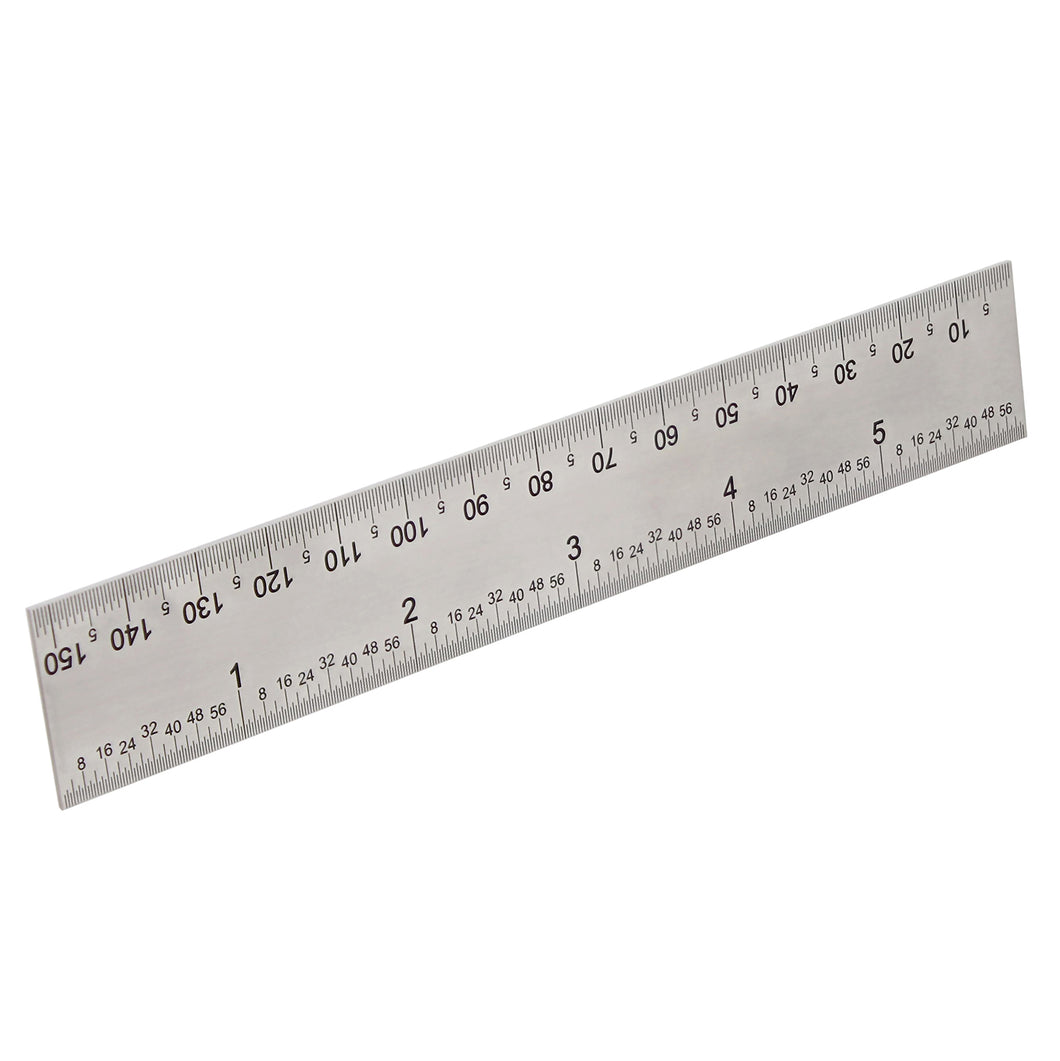 Machinist Ruler 6in Metric and SAE Stainless Steel Engineering Ruler
