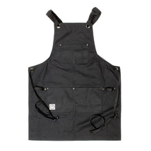 Load image into Gallery viewer, 16oz Waxed Canvas Woodworking Painting Apron w/ Tool Pockets in Black
