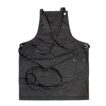 Load image into Gallery viewer, 16oz Waxed Canvas Woodworking Painting Apron w/ Tool Pockets in Black
