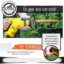 Load image into Gallery viewer, 9.5in Wood Pruning Reciprocating Tree Saw Blades 5pk Steel 5TPI Blades
