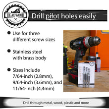 Load image into Gallery viewer, Vix Self Centering Drill Bit Set - 7/64, 9/64, and 11/64in Wood Bits
