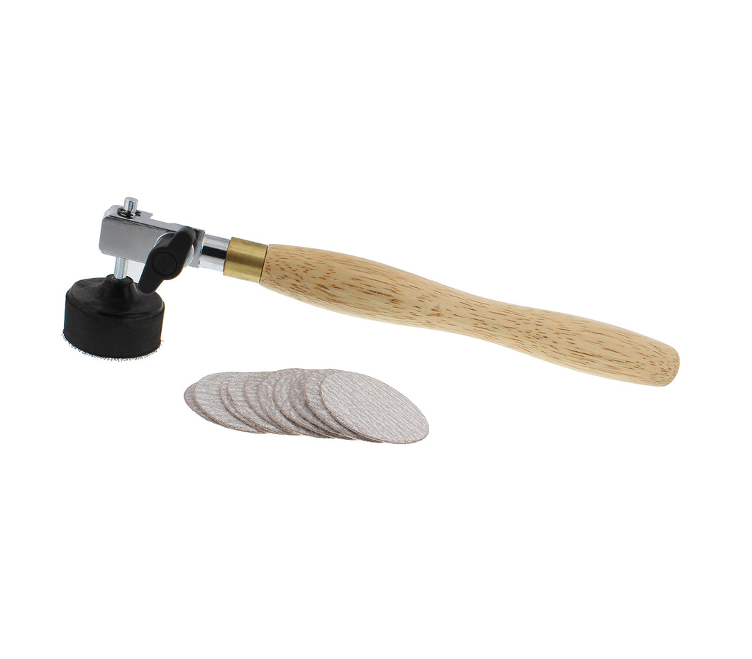 Wood Bowl Sanding Tool and 2” Inch Small Round Abrasive Sand Pad Discs