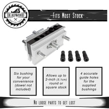 Load image into Gallery viewer, Woodworking Dowel Jig Tool with 6 Doweling Jig Bushings
